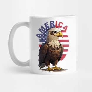 America Eagle USA Flag 4th of July Mug